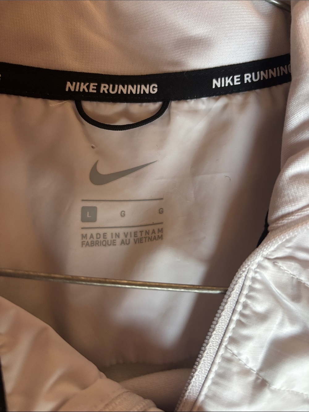 Nike Women’s Light Beige Quilted Hybrid Running Vest | Size L - Picture 4 of 11